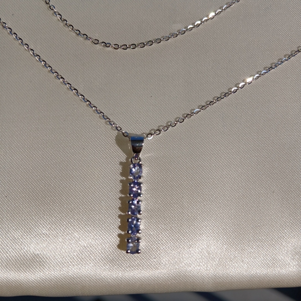 925 tanzinite necklace
